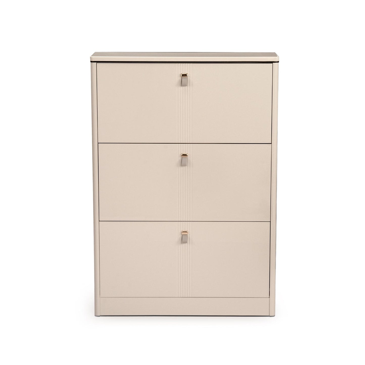 Shoe Cabinet with Pull-Down Foldable Drawers