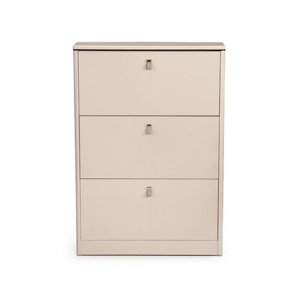 Shoe Cabinet with Pull-Down Foldable Drawers