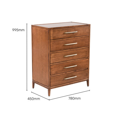Chest of Drawers in Danish Teak Finish