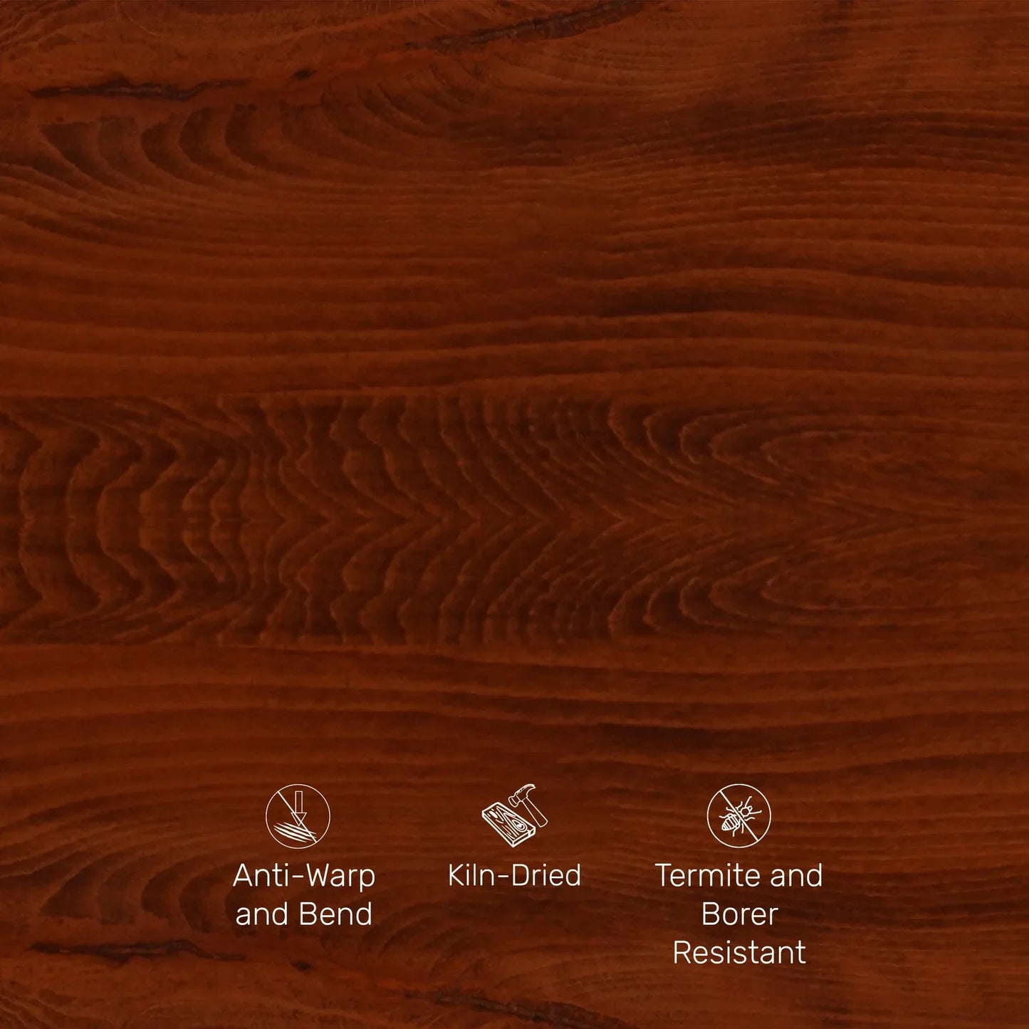 Solid Wood Single Size Bed, Dark Oak Finish