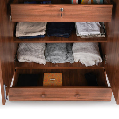 2 Door Wardrobe with External Drawer
