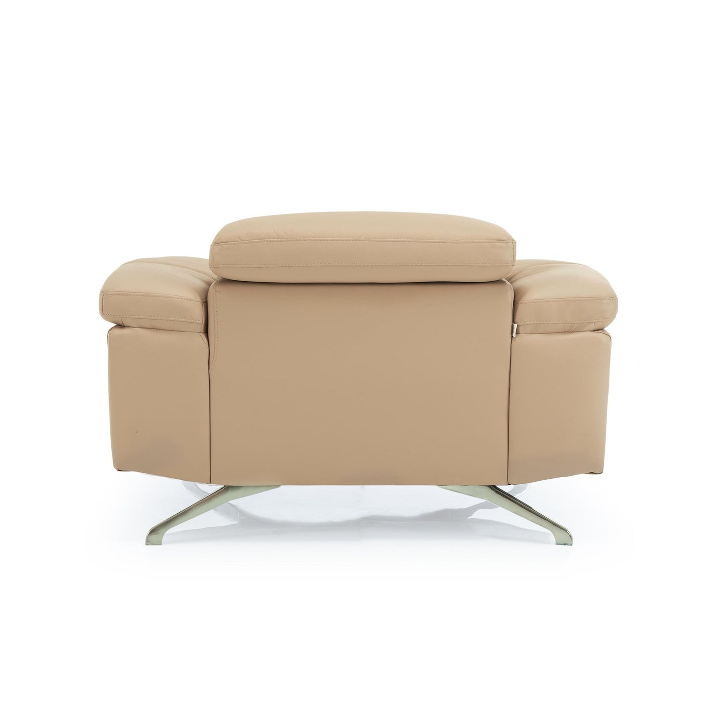 Leather 1 Seater Sofa with Adjustable Headrest