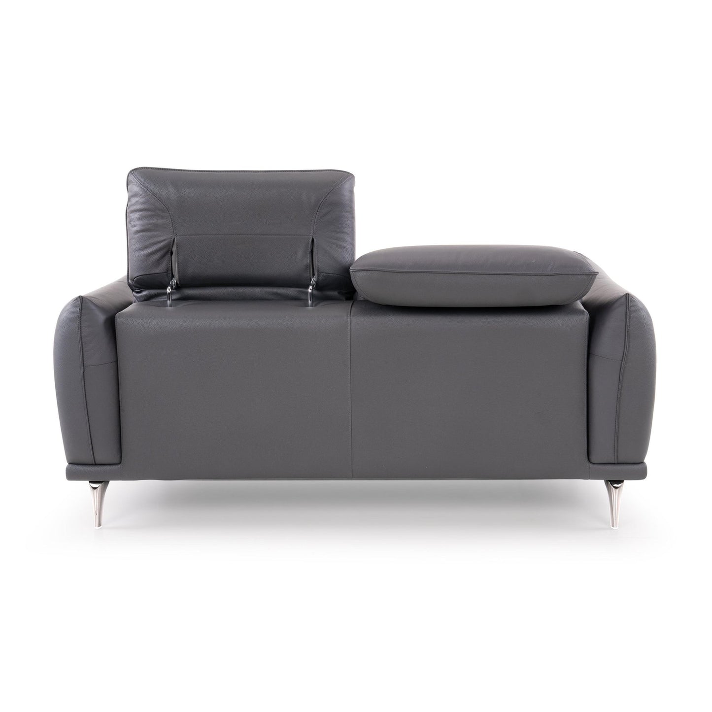 Leather 2 Seater Sofa with Adjustable Headrest