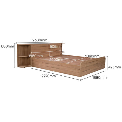 King Size Bed with Storage & Headboard Extensions