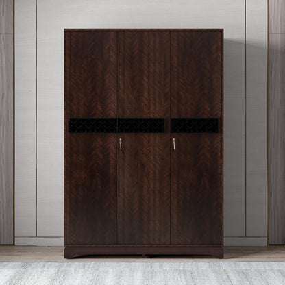 3 Door Wardrobe in Omaha Cherry Finish