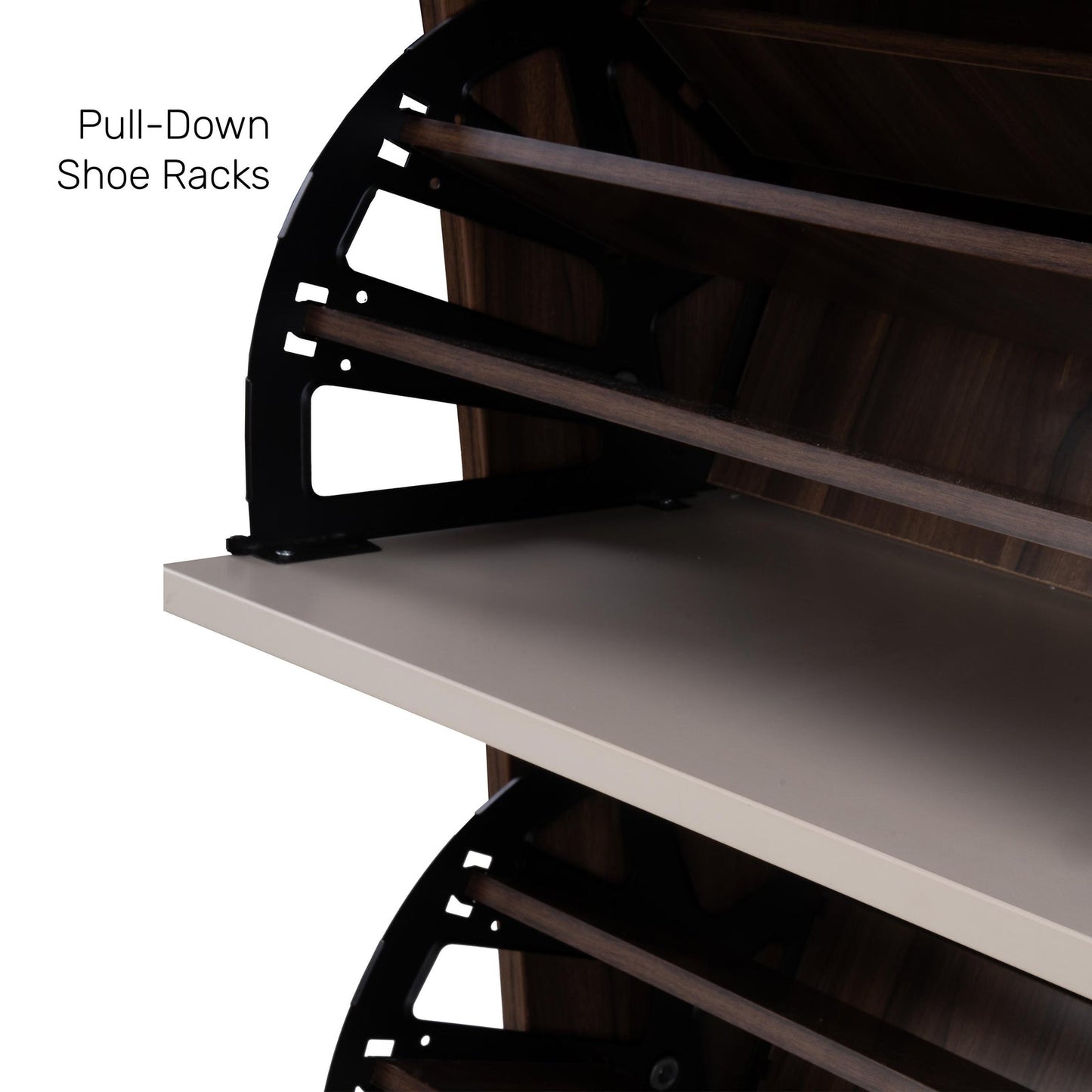 Shoe Cabinet with Pull-Down Drawers