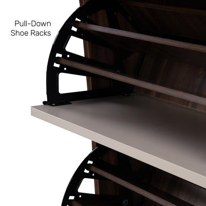 Shoe Cabinet with Pull-Down Drawers