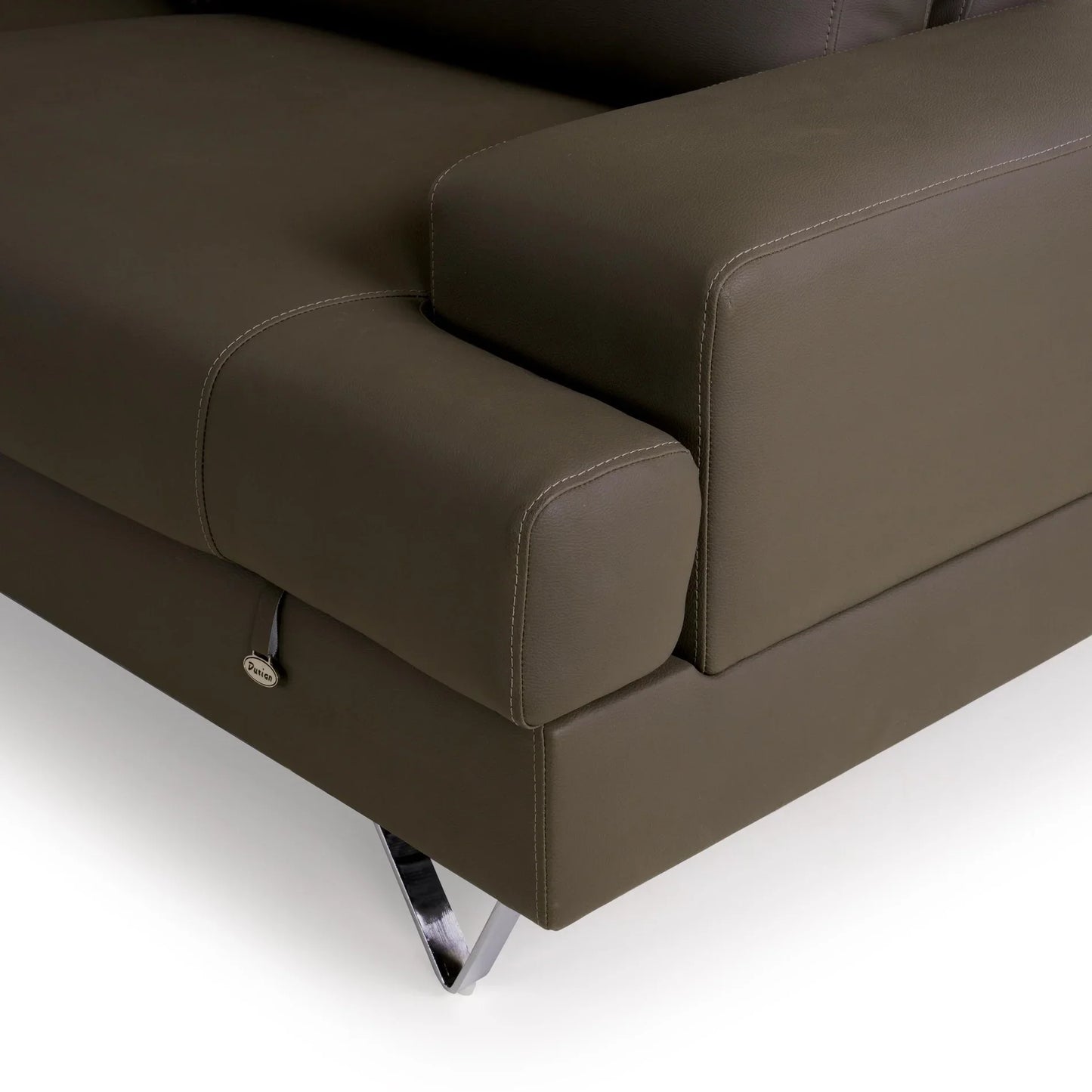 Leatherette Sectional Sofa with USB Port