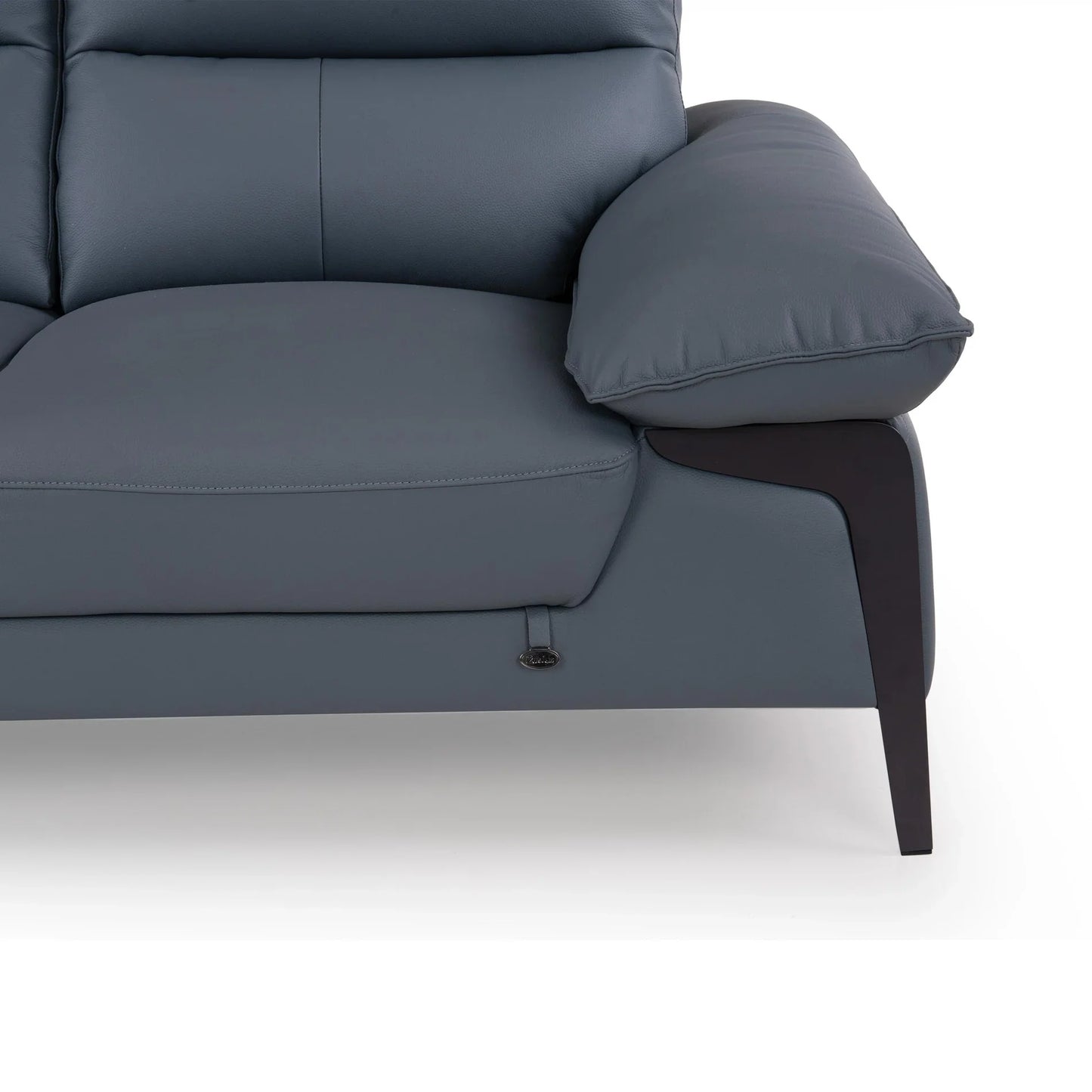 Leather 3 Seater Sofa in Light Blue