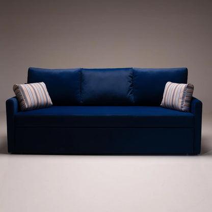 Corduroy Sofa Cum Bed in Midnight Blue