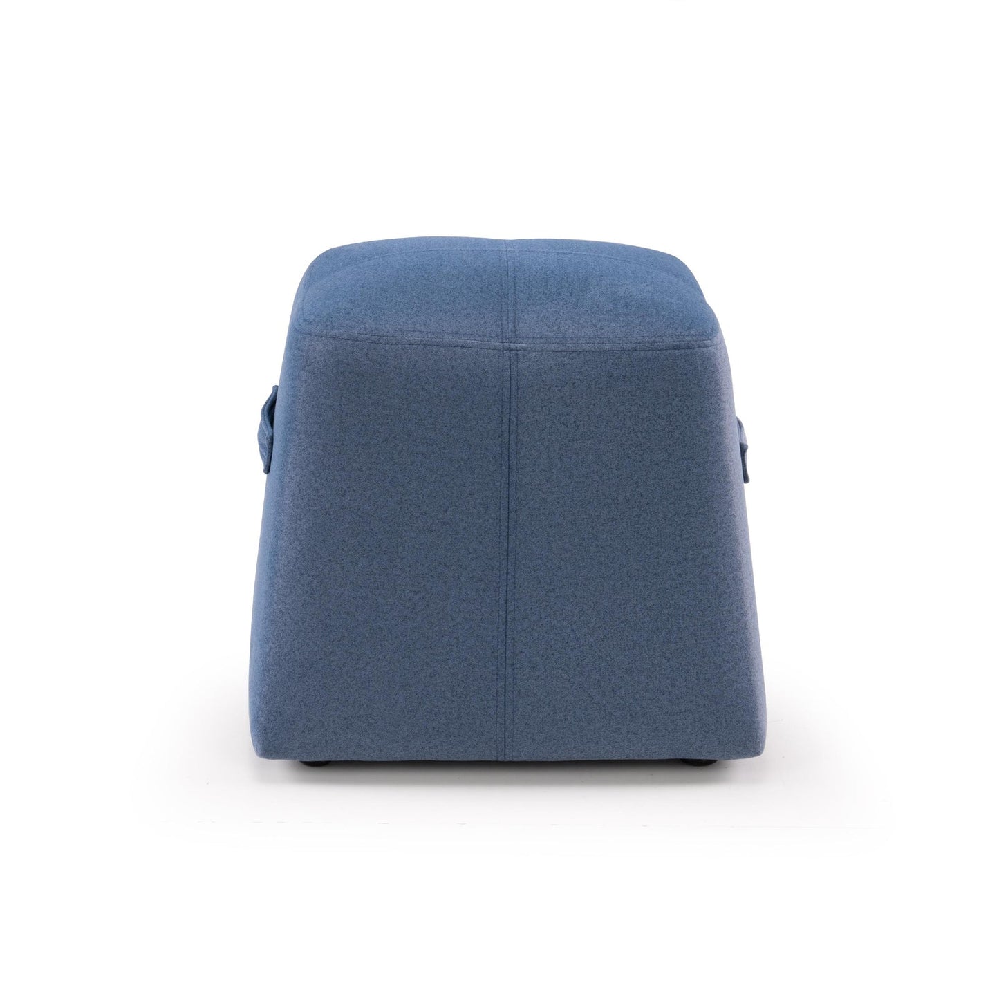 Velvet Ottoman in Dark Blue