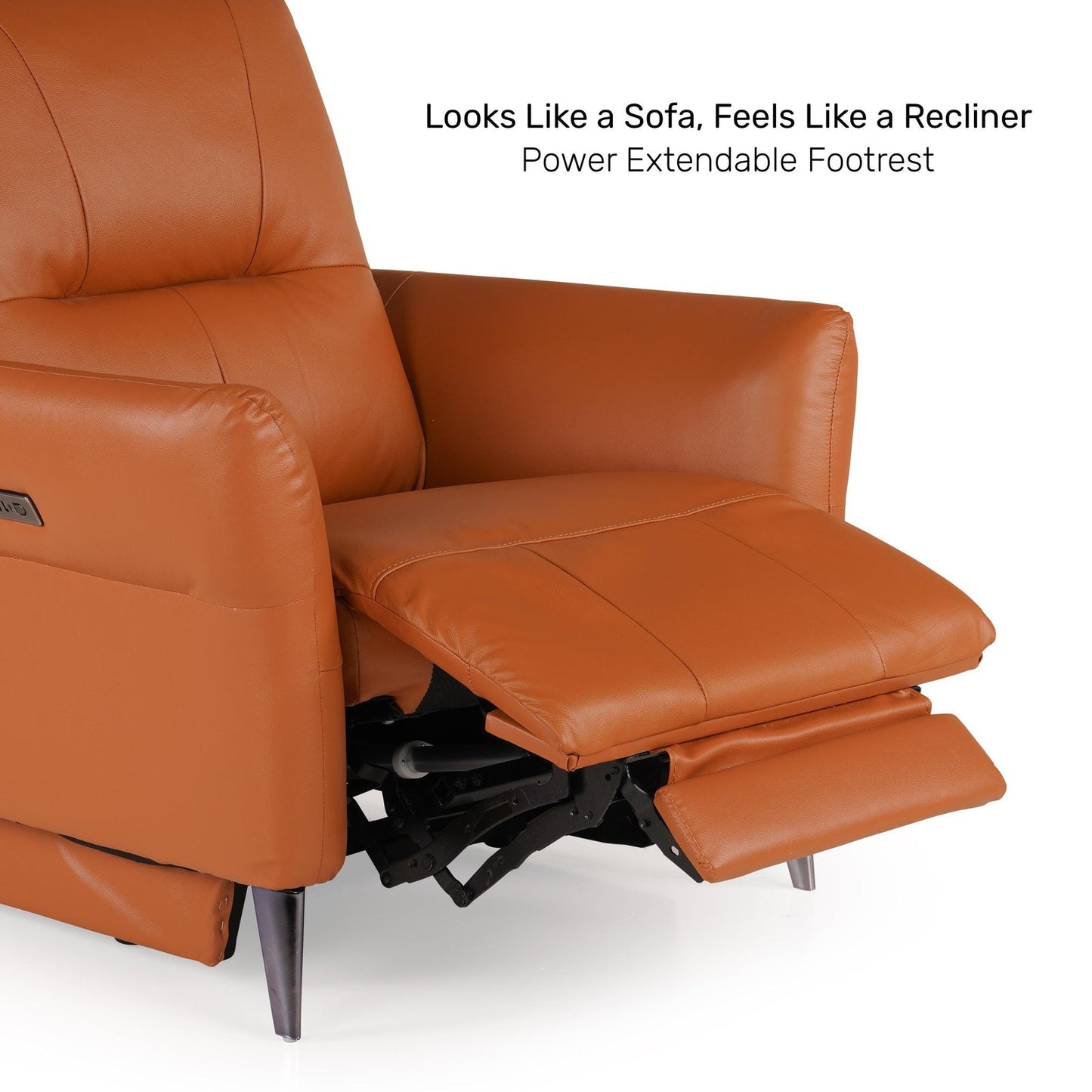 Leather 1 Seater Power Recliner with Charging Ports
