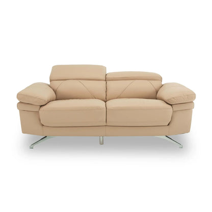 Leather 2 Seater Sofa with Adjustable Headrest
