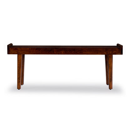 Solid Wood Bench in Dark Oak Finish