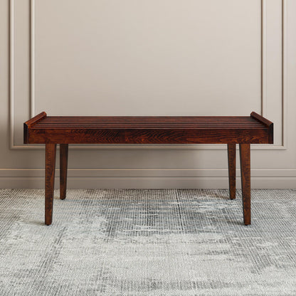Solid Wood Bench in Dark Oak Finish