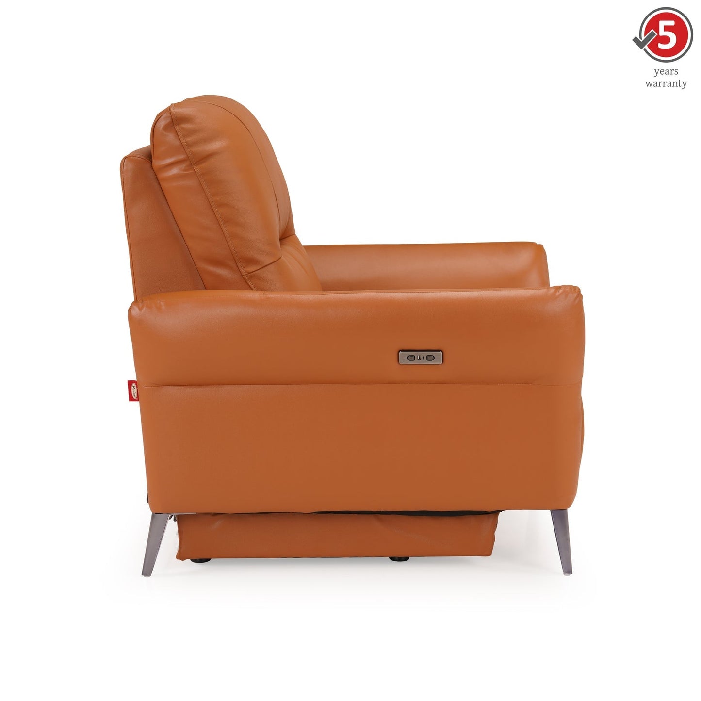 Leather 1 Seater Power Recliner with Charging Ports