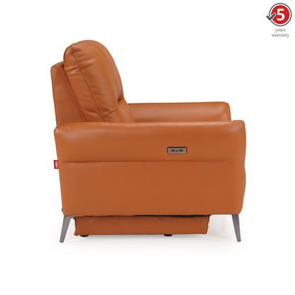 Leather 1 Seater Power Recliner with Charging Ports