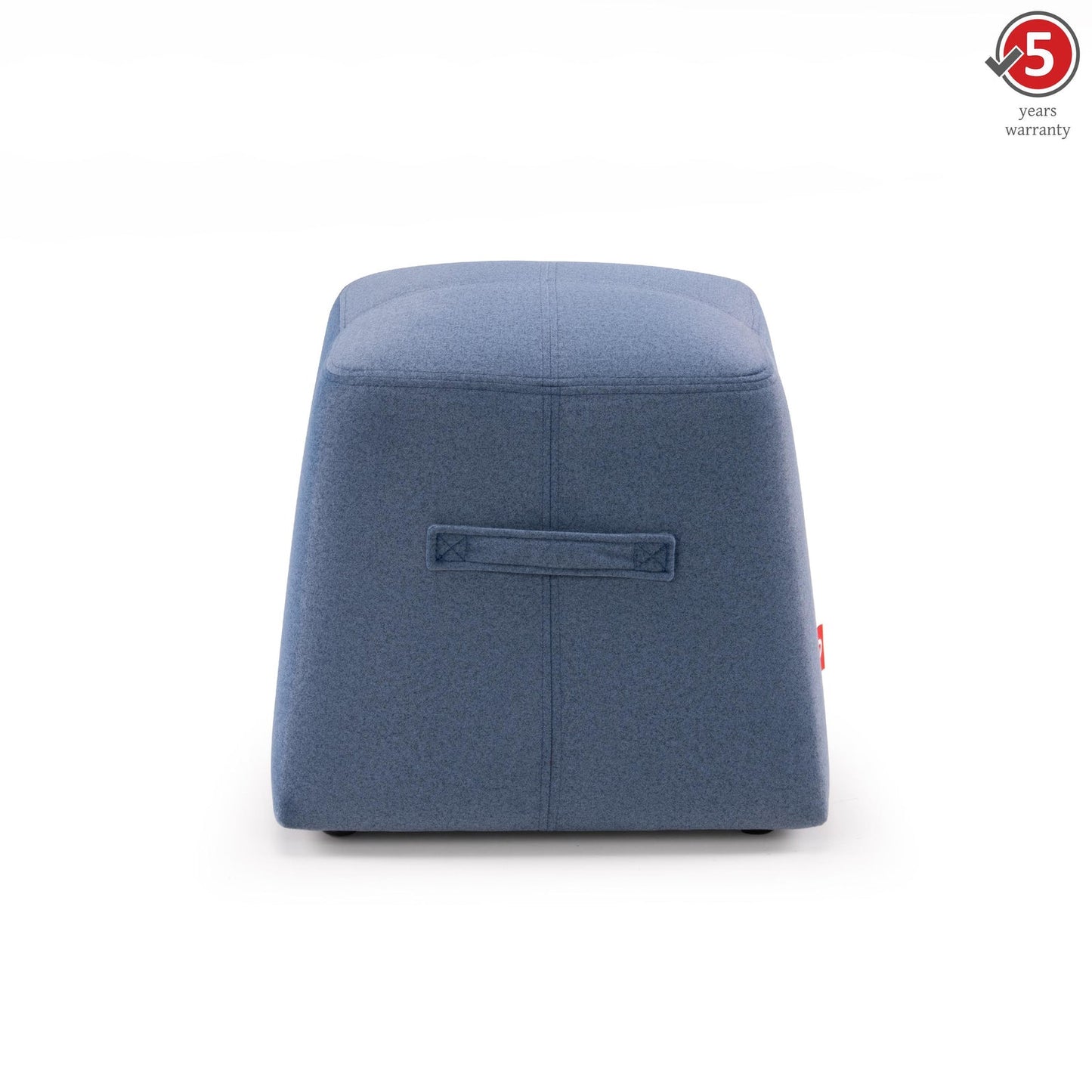 Velvet Ottoman in Dark Blue