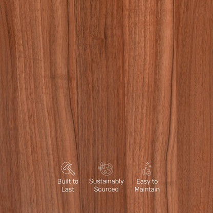 3 Door Wardrobe in Walnut Finish