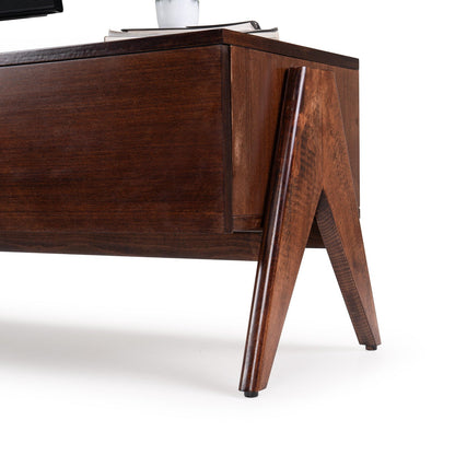 Veneer TV Unit in Dark Oak Finish