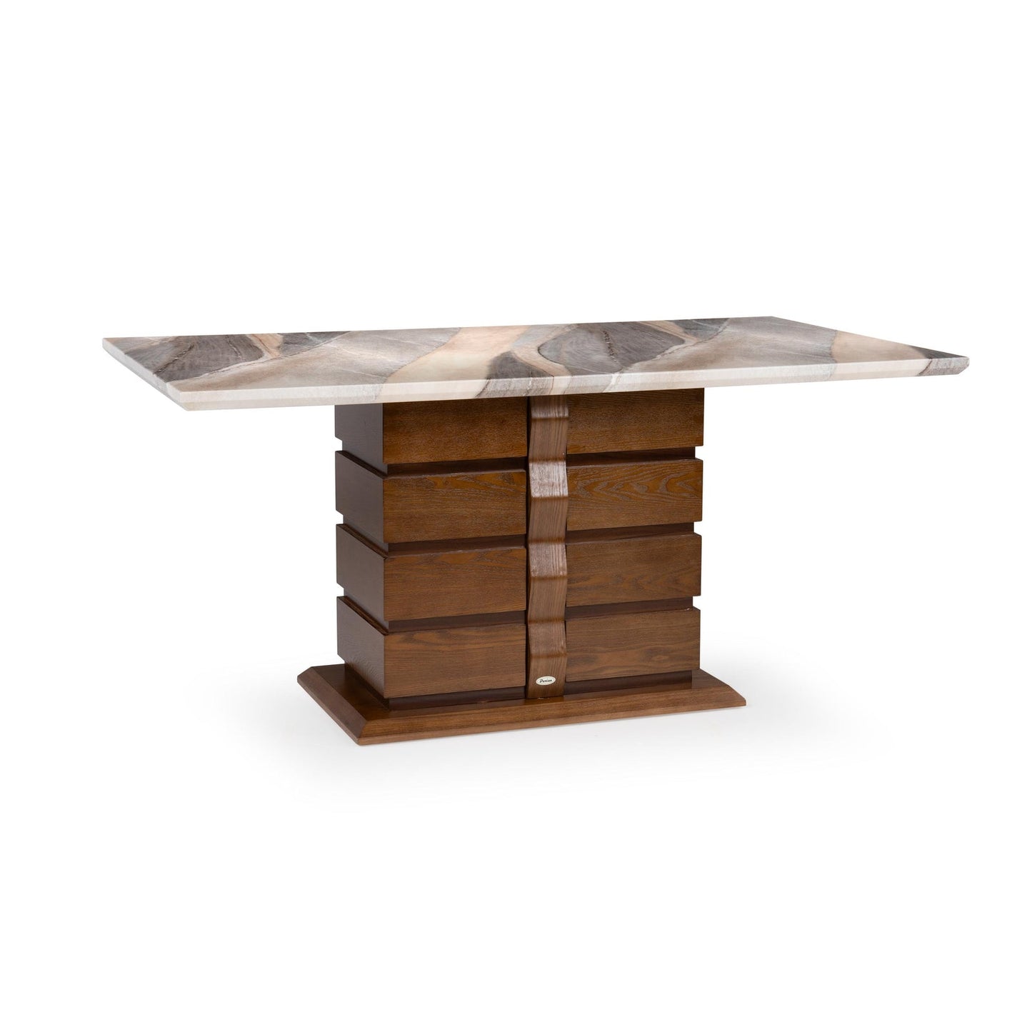 6 Seater Dining Set with Marble Finished Top