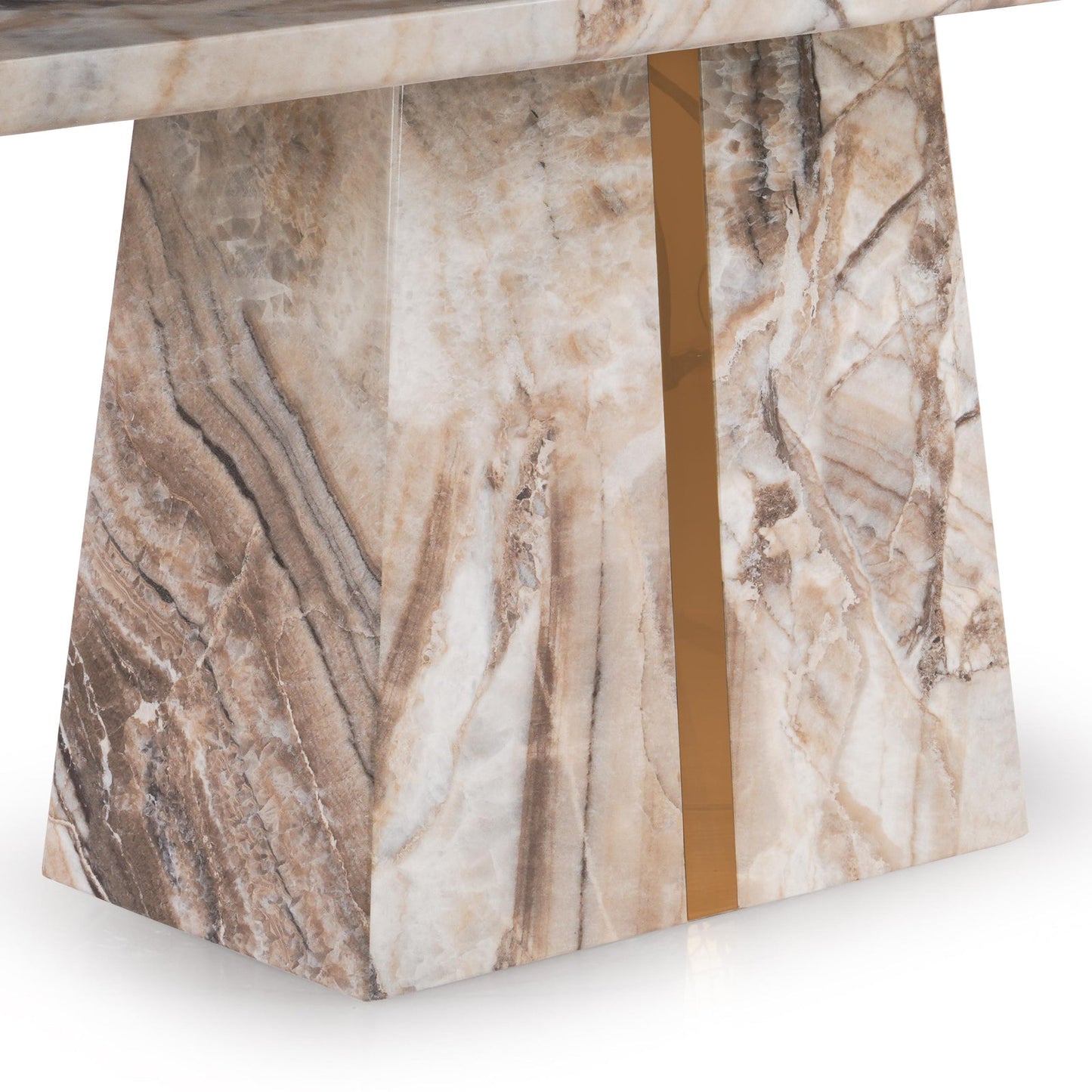6 Seater Dining Set with Marble Finished Top
