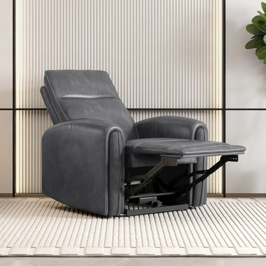 Leather 1 Seater Power Recliner with Charging Ports
