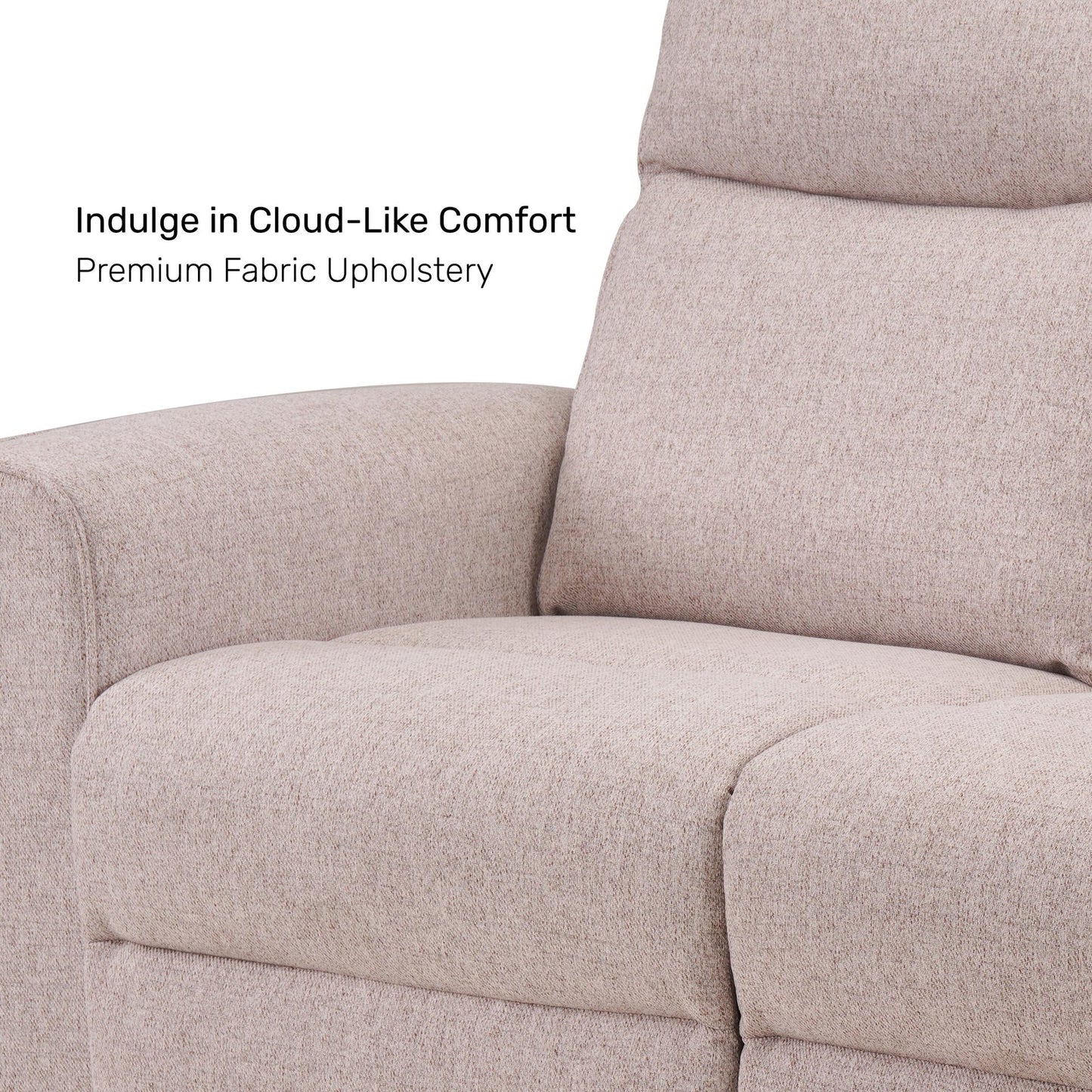 Tweed 3 Seater Reclining Sofa in Beige