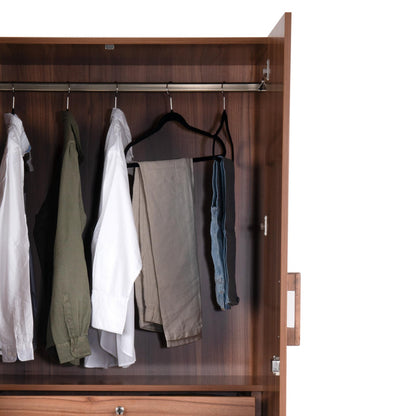 2 Door Wardrobe with External Drawer