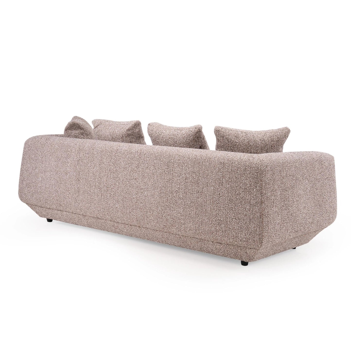 Boucle 3 Seater Sofa in Cocoa Brown