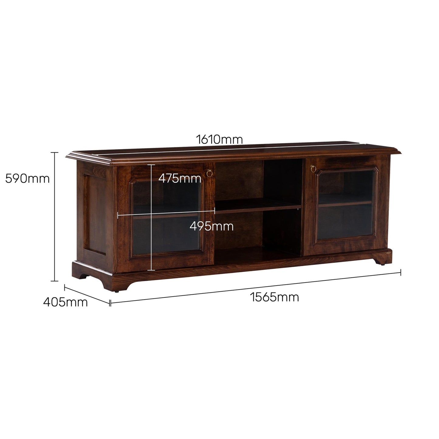 Veneer TV Unit in Dark Oak Finish