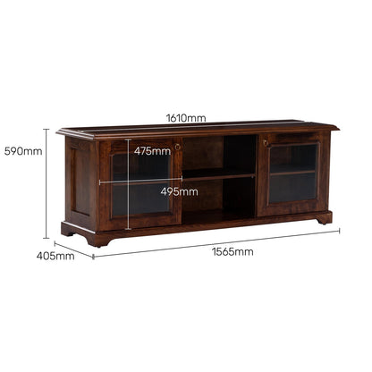 Veneer TV Unit in Dark Oak Finish