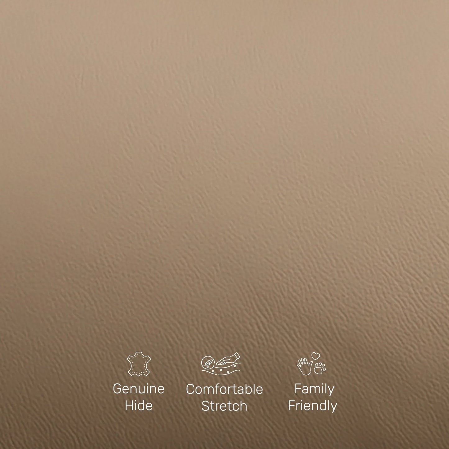 Leather 3 Seater Sofa in Beige