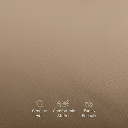 Leather 3 Seater Sofa in Beige