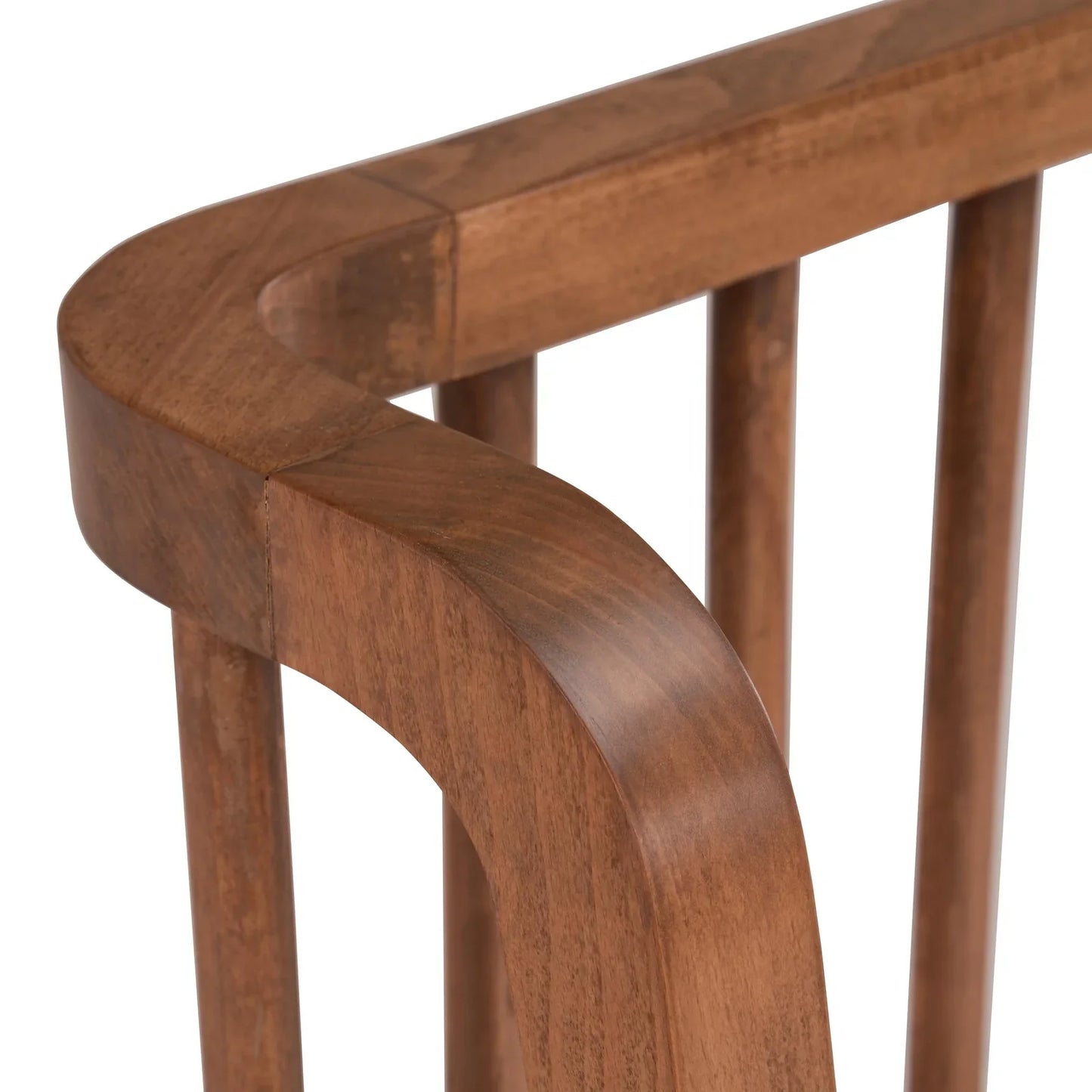 Slatted Wingback Solid Wood Queen Size Bed