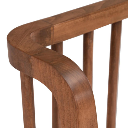 Slatted Wingback Solid Wood Queen Size Bed