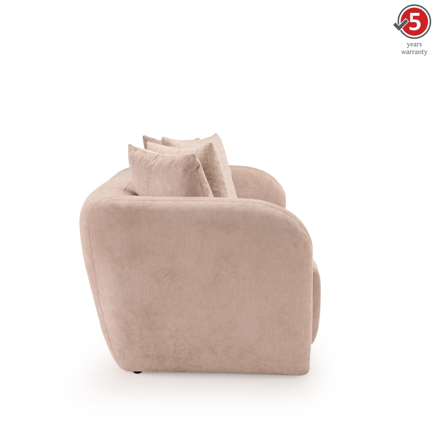 Textured Velvet 2 Seater Sofa in Ashen Beige
