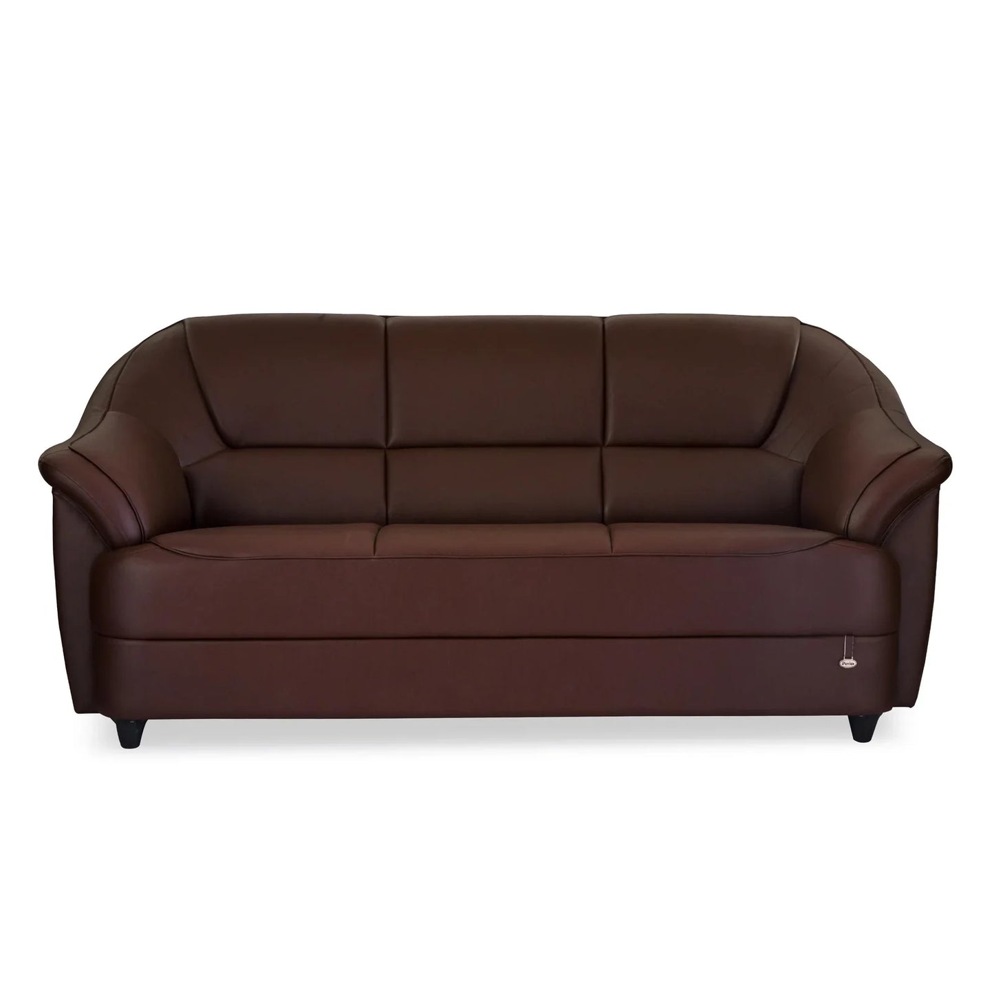 Leatherette 3 Seater Sofa in Cocoa Brown