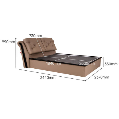 Upholstered King Size Bed with Hydraulic Storage