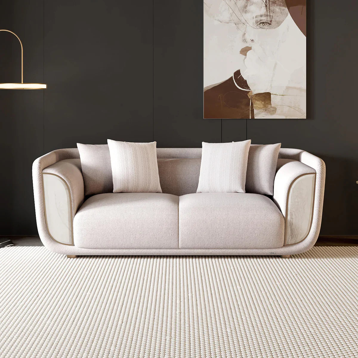 Tweed 2 Seater Sofa in Sea Salt Grey