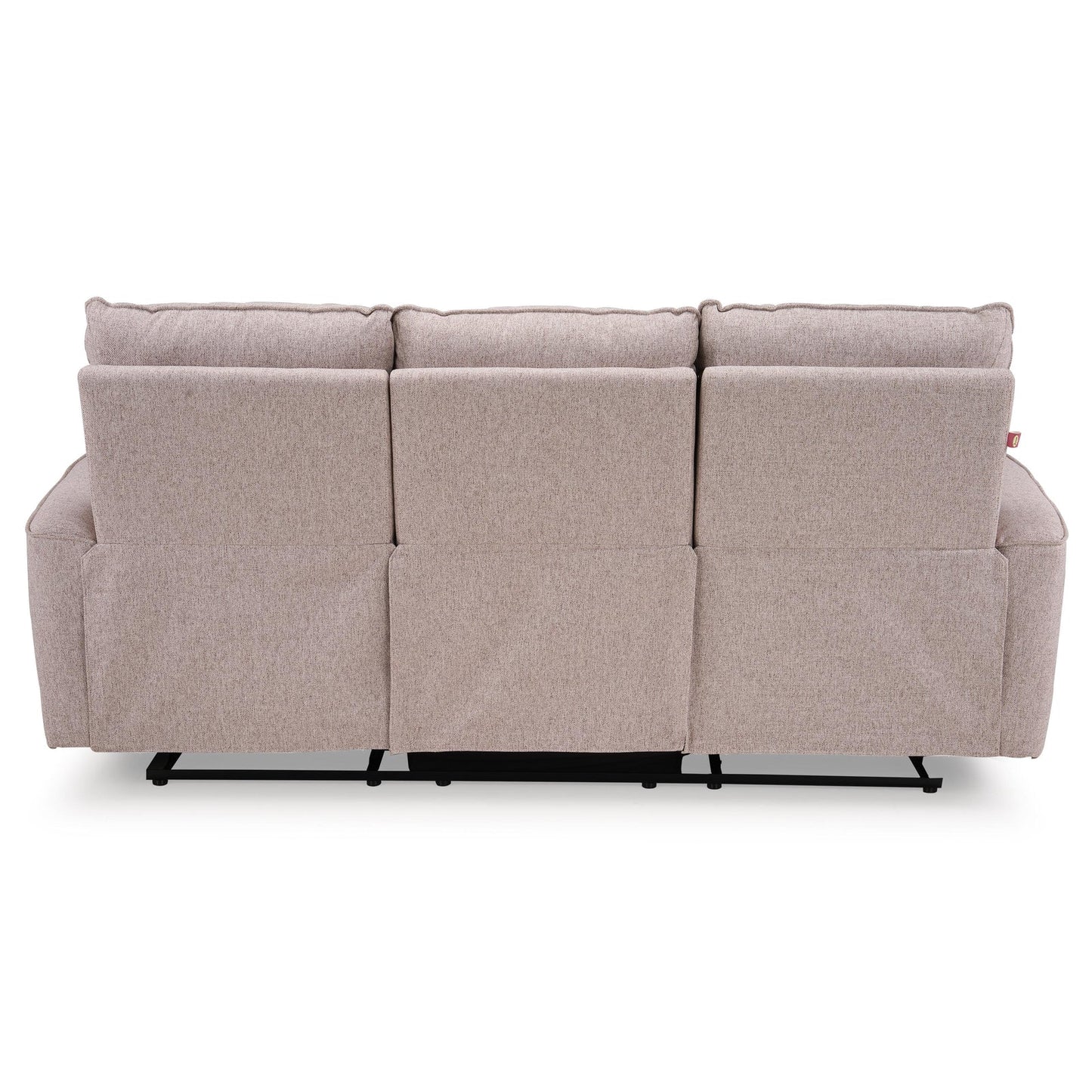 Tweed 3 Seater Reclining Sofa in Beige
