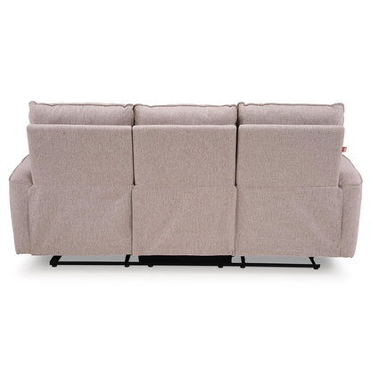 Tweed 3 Seater Reclining Sofa in Beige
