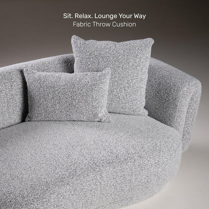 Boucle 2 Seater Curved Sofa in Moonlight Grey