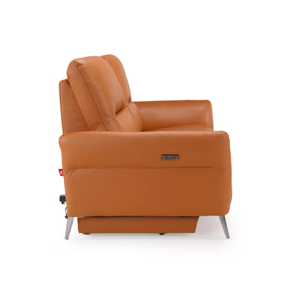 Leather 2 Seater Power Recliner with Charging Ports
