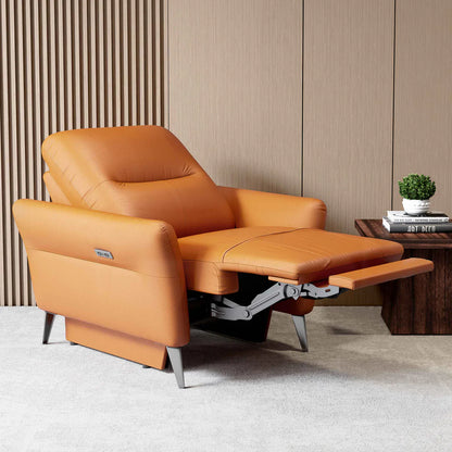 Leather 1 Seater Power Recliner with Charging Ports