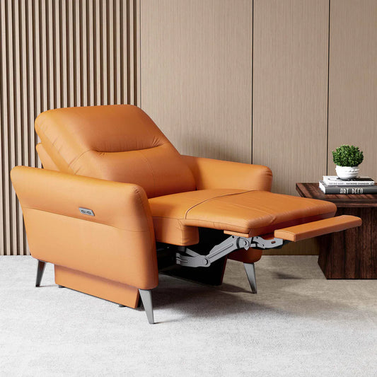 Leather 1 Seater Power Recliner with Charging Ports