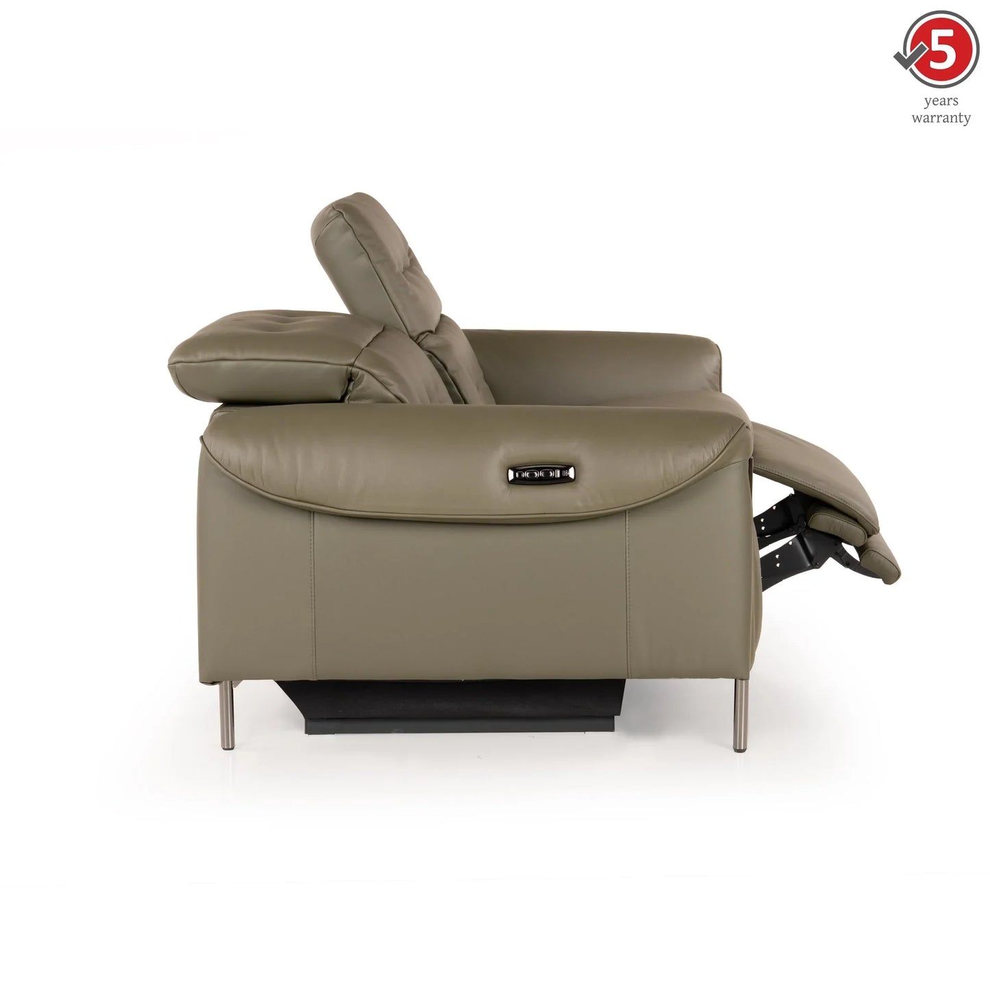 Leather 3 Seater Power Recliner with Charging Ports
