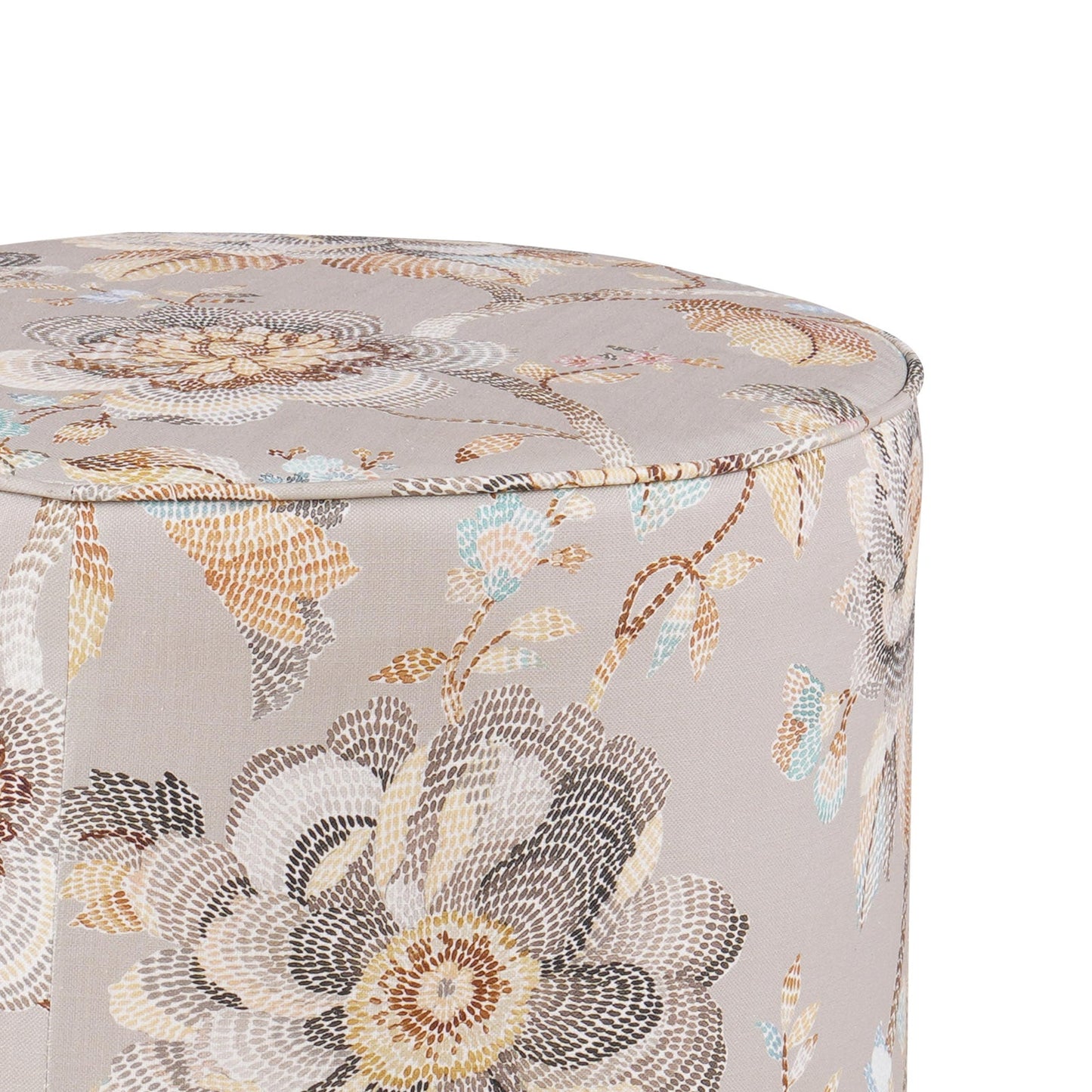 Cotton Pouffe in Ash Grey