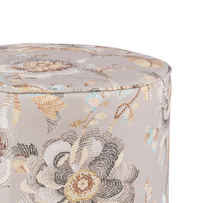 Cotton Pouffe in Ash Grey