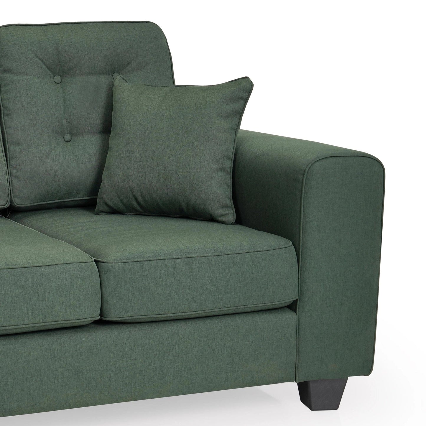 Linen 3 Seater Sofa in Fern Green